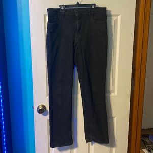 Black straight leg jeans